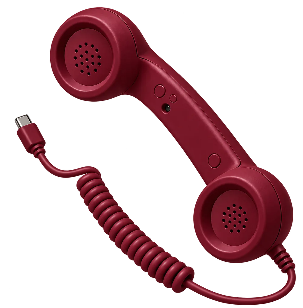 RetroCall handset in Burgundy