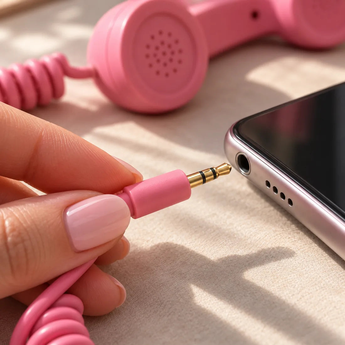 Close-up of the RetroCall 3.5 mm jack plug